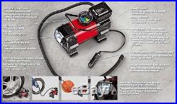 Portable Car Air Compressor Heavy Duty Inflator Tire Pump with LED Light 12V NEW
