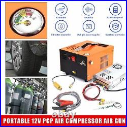 Portable PCP Air Compressor Air Gun High Pressure Pump Transformer 12V/110V US