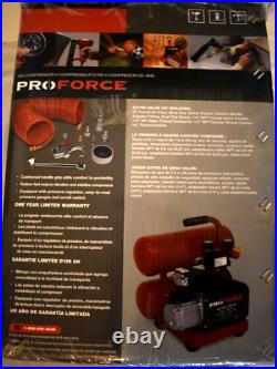 Pro-Force 1-HP 4-Gallon Twin Stack Air Compressor VSF1080421 Oil Lubricated