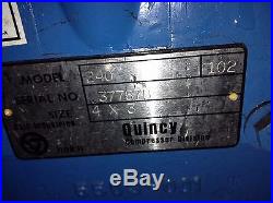 Quincy QR25 Compressor 240 4 X 3 Belt Driven Recipracating Air Compressor Pump