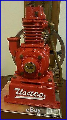Rare Vintage usaco air compressor pump. Piston works made castiorn industrial