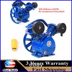Replacement Air Compressor Pump Single Stage V Style Twin Cylinder 3 HP 2-Piston