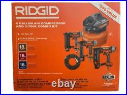 Ridgid R69603FK 6 Gallon Air Compressor & 3 Tool Pneumatic Combo Kit