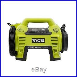 Ryobi 18V Cordless Portable Air Compressor Inflator/Deflator Battery and Charger