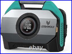 S6 Tire Inflator Portable Air Compressor with 19200 mAh Battery, Dark Cyan
