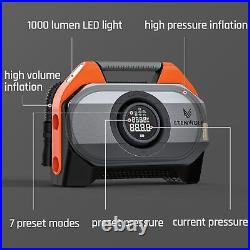 S6 Tire Inflator Portable Air Compressor with 19200 mAh Battery, Dark Cyan