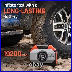 S6 Tire Inflator Portable Air Compressor with 19200 mAh Battery, Dark Cyan