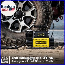 SMAOUT 12V Digital Air Compressor, Offroad Portable Inflator 7.06 CFM, Air Pump