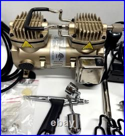 SPARMAX AIR COMPRESSOR TC-2000 120 V 1/6 HP + GP-50 Airbrush & Accessories
