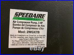 Speedaire 2wgx7b Air Compressor Pump 1 Stage 3 HP New In Box