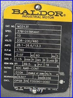 Saylor Beall 707 PUMP 10 HP Air Compressor MODEL 755-120 Gallon Tank WithStarter