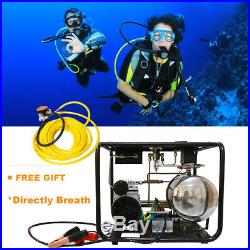 Scuba Diving Air Compressor Direct Breath Pump 12V WithHose+Regulator Auto Stop