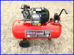 Sealey Tools SAC10030 100 Litre 100L 3HP Direct Drive Air Compressor V Twin Pump