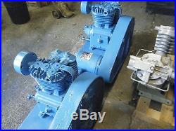 Set of 2 Saylor Beall Air Compressor Pump and Motors withBelt Guards