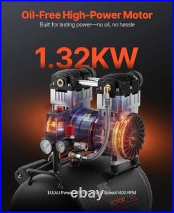 Silent 10 Gal Air Compressor for Auto Repair New Vevor