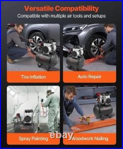 Silent 10 Gal Air Compressor for Auto Repair New Vevor