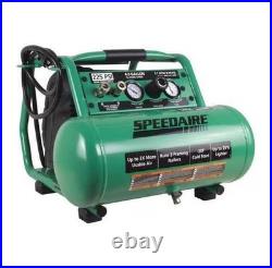 Speedaire Am1-He15-03Qg Portable Air Compressor Oil Free 1.7 Hp 4 gal Heavy Duty