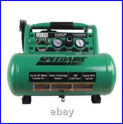 Speedaire Am1-He15-03Qg Portable Air Compressor Oil Free 1.7 Hp 4 gal Heavy Duty