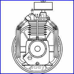 Speedaire Rv2-15A-P02 Air Compressor Pump, 5 Hp, 7 1/2 Hp, 2 Stage, 2 Qt Oil