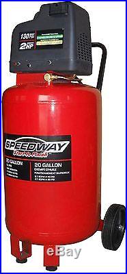 Speedway 20-gallon Vertical Air Compressor With Oil Free Pump