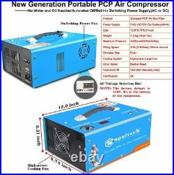 Spritech 4500PSI High Pressure Air Pump PCP Compressor Auto-Stop 12V110V USA