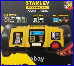 Stanley Fatmax Power Station 12V Jump Starter USB Charger Air Pump 1000 Peak Amp