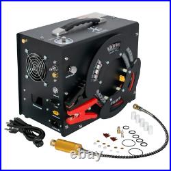 TUDIVING PCP Air Compressor 4500psi/300bar Built-in Converter 12V/110V Auto stop