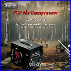 TUDIVING PCP Air Compressor 4500psi/300bar Built-in Converter 12V/110V Auto stop