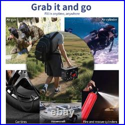 TUDIVING PCP Air Compressor 4500psi/300bar Built-in Converter 12V/110V Auto stop