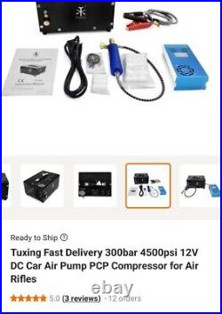 TUXING 4500PSI Portable PCP Air Compressor – 12V DC With Spare Parts Kit