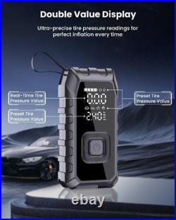 Tire Inflator Portable Air Compressor, 180PSI Faster Inflation Cordless