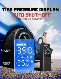 Tire Inflator Portable Air Compressor 20000mAh & 4X Faster Cordless Tire Pump