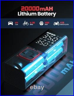 Tire Inflator Portable Air Compressor 20000mAh & 4X Faster Cordless Tire Pump