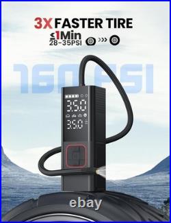 Tire Inflator Portable Air Compressor 20000mAh & 4X Faster Cordless Tire Pump
