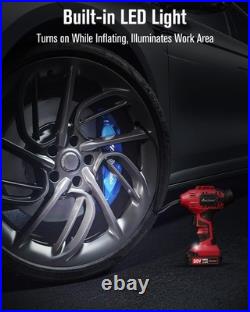 Tire Inflator Portable Air Compressor, 20V Cordless Car Tire Pump, Rechargeab