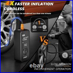 Tire Inflator Portable Air Compressor 4X Faster Inflation, 150PSI Air Pump