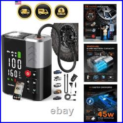 Tire Inflator Portable Air Compressor, 7X Faster Air Pump with APP, 160PSI 48