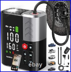 Tire Inflator Portable Air Compressor, 7X Faster Air Pump with APP, 160PSI 48