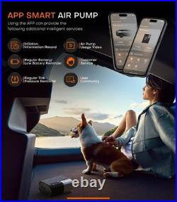 Tire Inflator Portable Air Compressor, 7X Faster Air Pump with APP, 160PSI 48