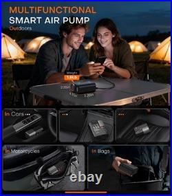 Tire Inflator Portable Air Compressor, 7X Faster Air Pump with APP, 160PSI 48