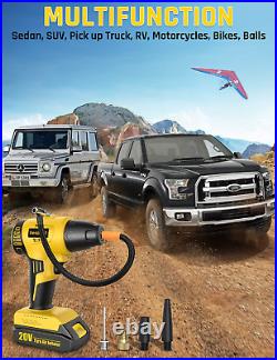 Tire Inflator Portable Air Compressor, Air Pump for Car Tires, 20V Rechargeable
