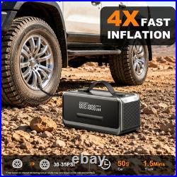 Tire Inflator Portable Air Compressor with Jump Starter, Air Pump for Car Car