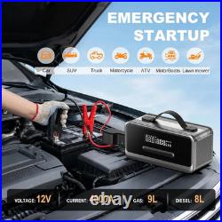 Tire Inflator Portable Air Compressor with Jump Starter, Air Pump for Car Car
