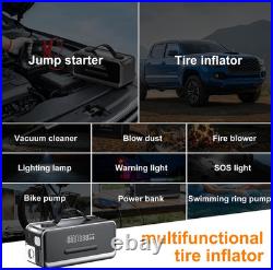 Tire Inflator Portable Air Compressor with Jump Starter, Air Pump for Car Car