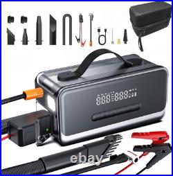 Tire Inflator Portable Air Compressor with Jump Starter, Air Pump for Car Car