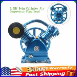 Twin-Cylinder Air Compressor Pump Motor Head 2- Stage 175PSI 5HP 811CFM V Style