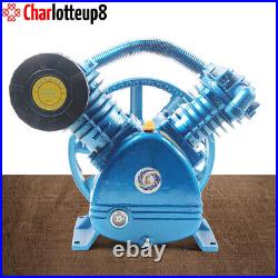 Twin-Cylinder Air Compressor Pump Motor Head Double Stage V Style 5 HP 175 PSI