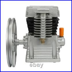 Twin Cylinder Aluminum Air Compressor Head Pump Motor 2HP 140PSI 6.18CFM