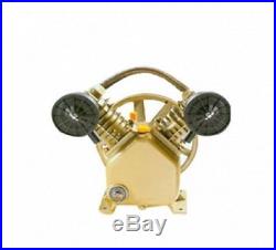 Twin Cylinder V Air Compressor Pump 3HP 2 Piston Motor Head Tool Muffler pulley
