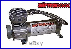 Two Pewter 400 Air Ride Compressors 5 Gallon Steel Air Tank 150psi On 180psi Off